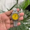Watch 01 - Yellow Dial, Steel Bracelet